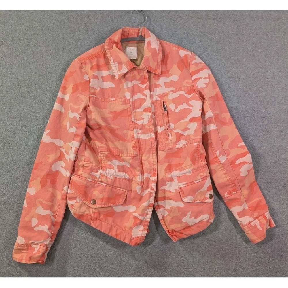 Gap Designed & Crafted XS Pink Camo Utility Jacket Field Coat Fall 2013